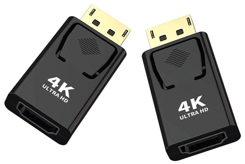 BERLAT Displayport to HDMI Converterï¼ŒDP to HDMI Adapter [2-Pack],3840x2160p Male to Female Converter Compatible with Computer,Desktop,Labtop,PC,Monitor,HDTV - Gold Plated - Image 1